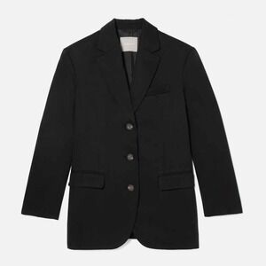 Everlane The 80’s Black Blazer Tencel Lyocell Cotton Blend Size 12